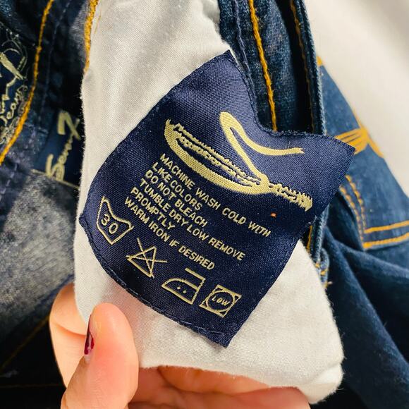 Seven7 Jeans‎ Wide Leg Dark Wash Raw Hem Mid-Rise Size 29 - Picture 7 of 8